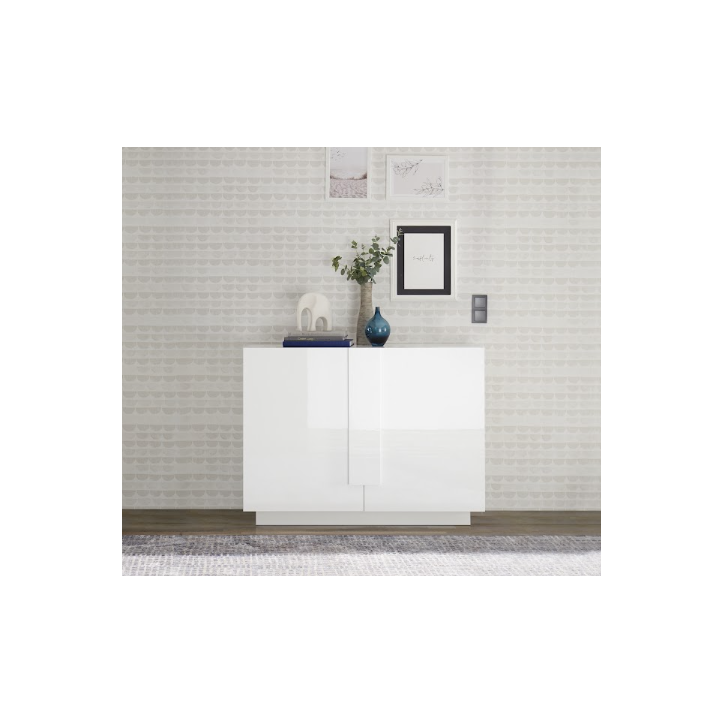 Buffet Jupiter 2 portes – Blanc brillant